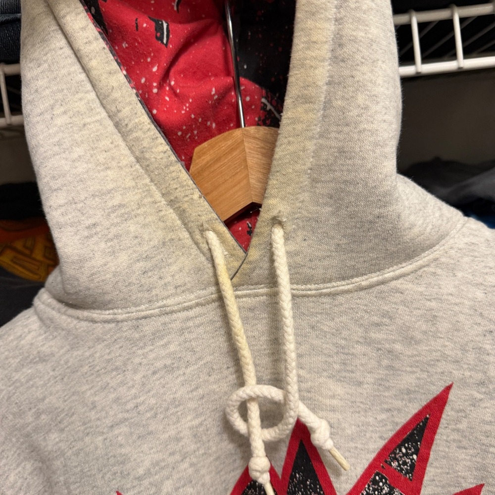 Vintage Chicago Bulls Zubaz Hoodie Mens Large Gray NBA Pullover Graphic Splatter - Picture 3 of 13